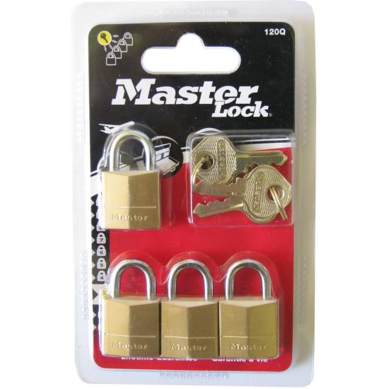 MASTER LOCK Set lacăte din alamă, 20mm, 120EURQNOP
