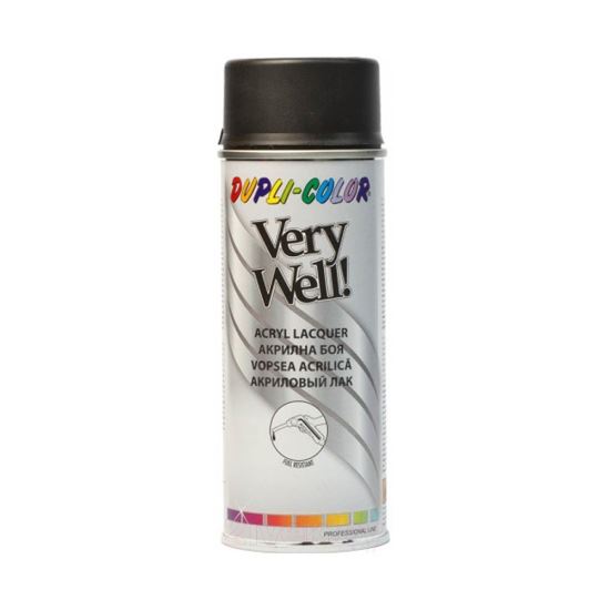 VERY WELL Vopsea spray decorativă, negru mat, RAL9005, 400ml