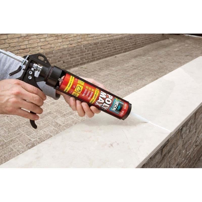 BISON Poly Max Express Adeziv şi etanşeizant, 425g alb - imagine 3